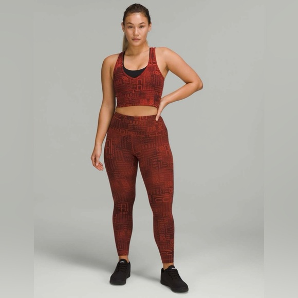 Lululemon Wunder Train Contour Fit Tight 25" Lululemon Ombre Red Multi - size 6 - Picture 2 of 10